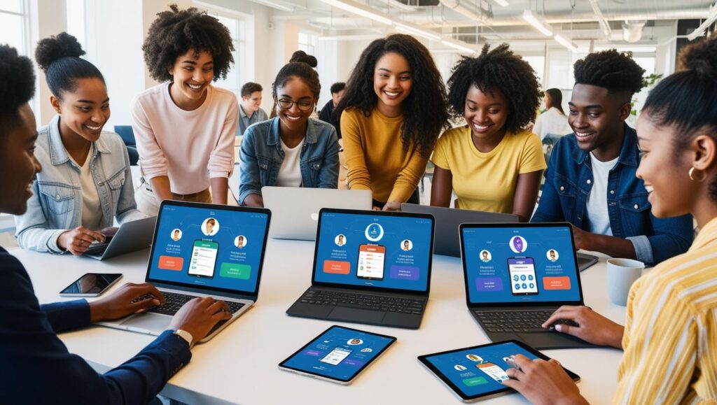 Student receiving virtual career counseling through an ed-tech platform