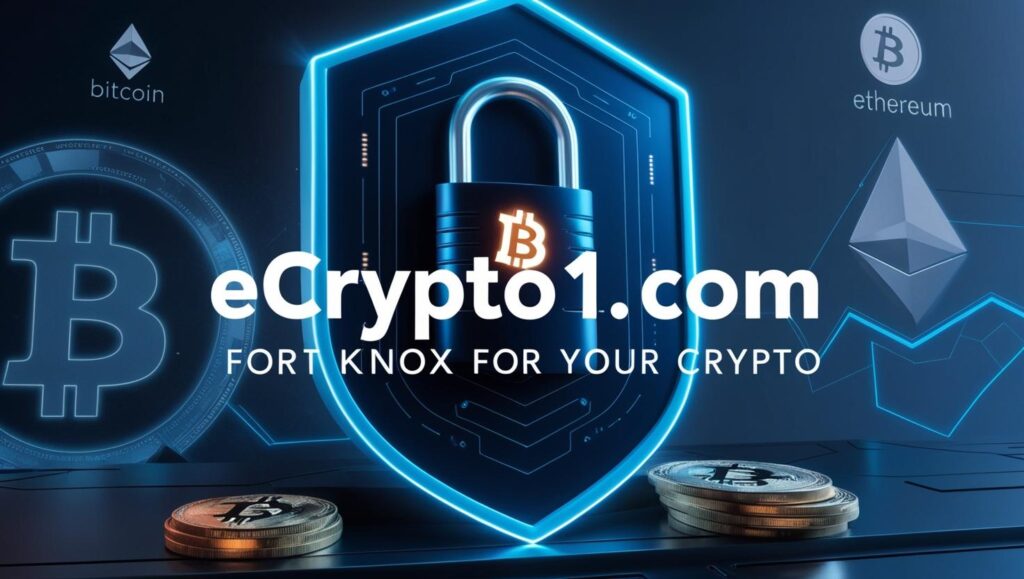 Secure crypto dashboard of ecrypto1.com showing wallet protection and real-time security alerts