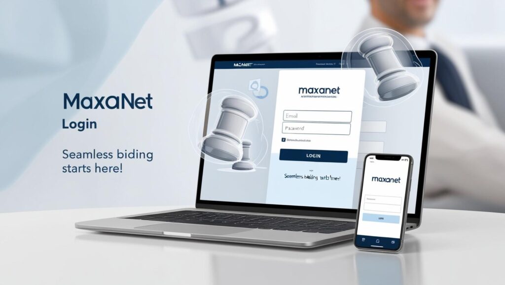 Maxanet auction dashboard showing bidding history and current auctions.
