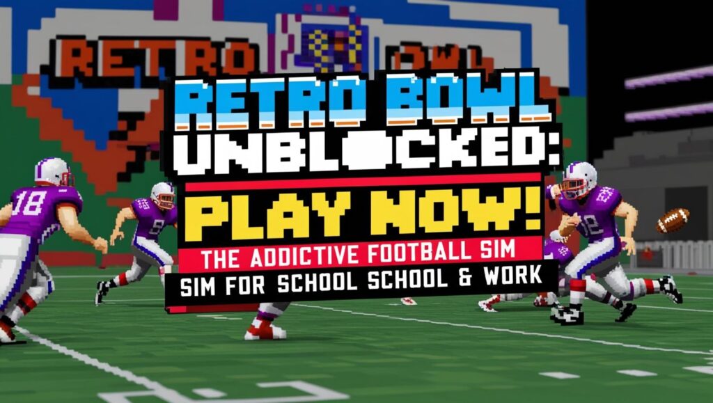 Homepage of Unblocked Games 66 with Retro Bowl listed among top games”