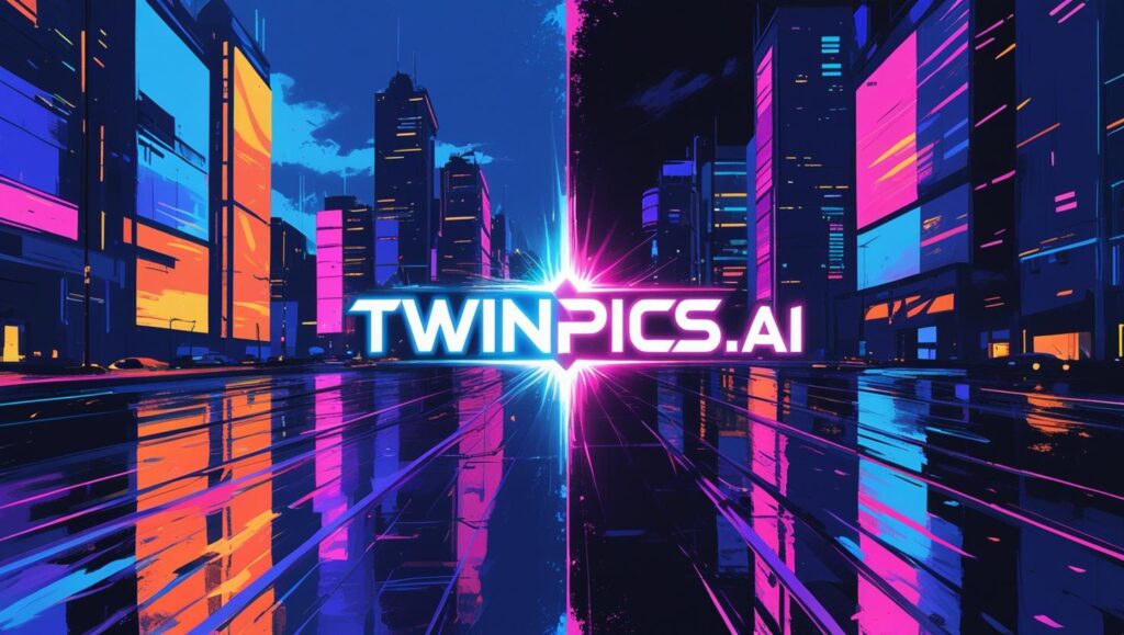 Two AI-generated images side by side created by a user on TwinPics.ai, showcasing a creative interpretation of a daily hidden prompt.