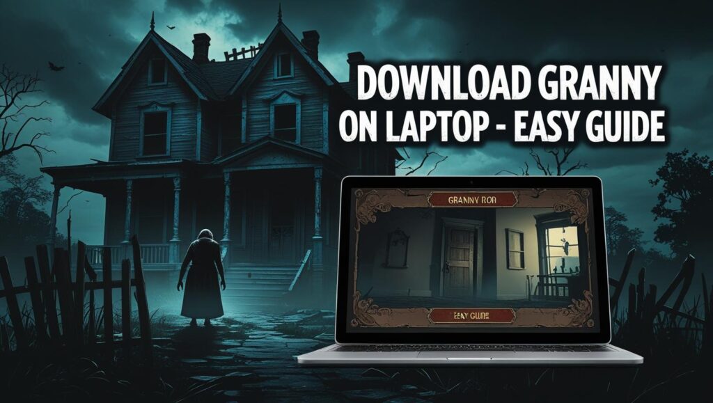 Screenshot of Granny horror game running on a laptop screen using Utility AHZVYB2X96E for installation