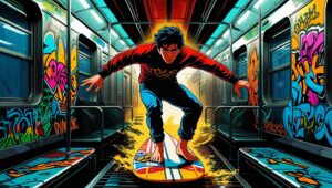 Student playing Subway Surfers on a school Chromebook using unblocked glitch method