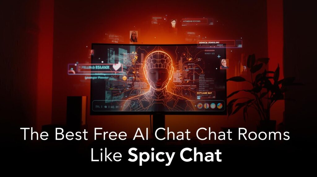 Users enjoying fun conversations in a free AI chat room like SpicyChat